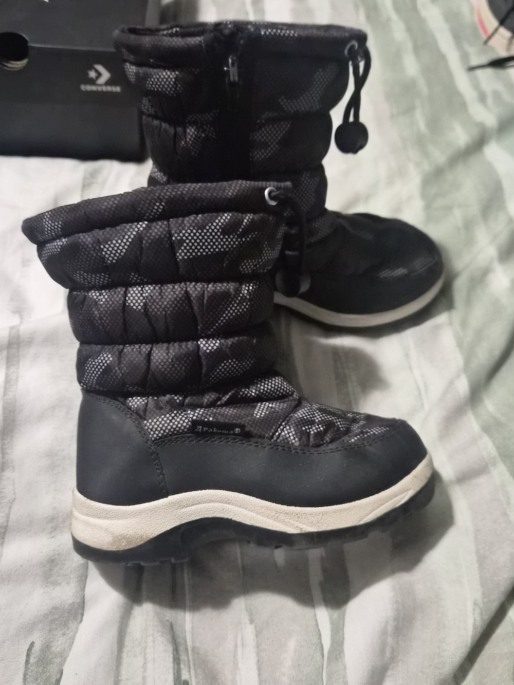 Kids Black Winter Snow Boots - Unbranded